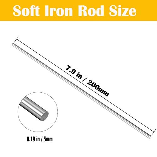 soft iron rod high pure iron rod ideal core for making electromagnets 01934 diameter 7934 long