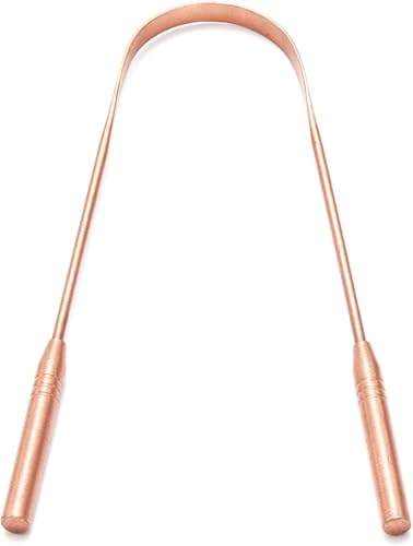 Gaia Guy Raspador de lengua de cobre 100% puro, sin plástico, satisfacción de limpieza de lengua pura