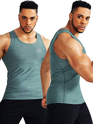 Image of NELEUS Men's 3 Pack Athletic Compression Under Base Layer Sport Tank Top