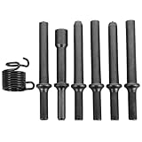 Risultati professionali: il set di punte per martello pneumatico progettato include teste di rivetti semicavi e pieni, fornendo una soluzione di strumento di installazione di rivetti stabile e durevole per rivetti pieni e spessori di materiale variabili, utensili per martello pneumatico, punta per rivetti a martello pneumatico