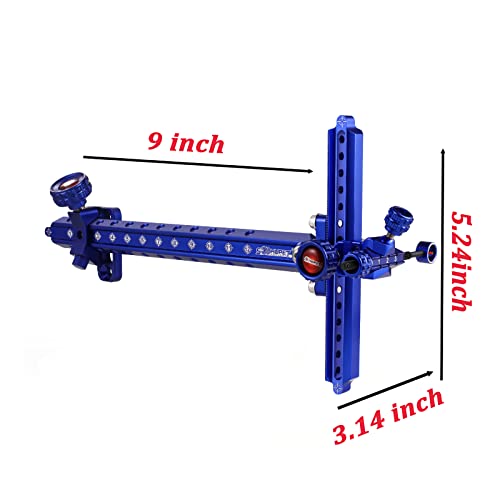 Soohupet Archery Recurve Bow Sight Accessories T Shape Archery Shooting Target Sight Adjustable Bowsight With Optical Fiber Pin Sight For Target Practice (Blue) #TOP1