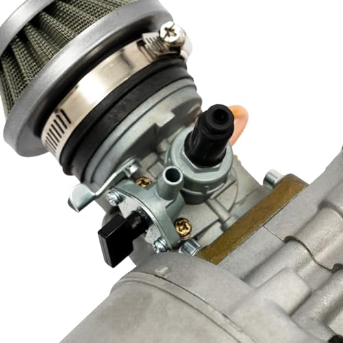 49CC Pocket Bike Engine Motor, 2 Stroke Complete Motor Engine with Clutch, Pull Start, Bell, Air Filter, Carburetor, Coil, Engine Motor for 49CC Pocket Bike, Mini Dirt Bike, Quad, ATV, Scooter - Thumbnail 6