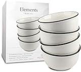 Spülmaschinengeeignet Waechtersbach 4er Müsli Ø 13 cm im GK Elements - Black Line