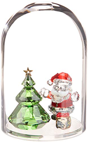 SWAROVSKI Bell Jar Tree & Santa Christmas Décor, Clear