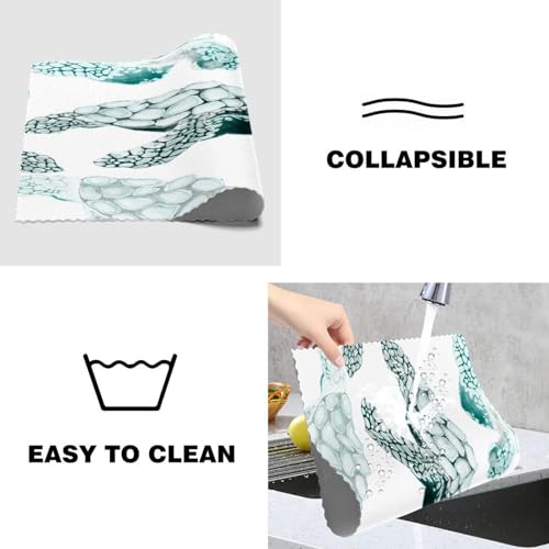 Sets de table tortue de mer lavables et résistants pour décoration de cuisine