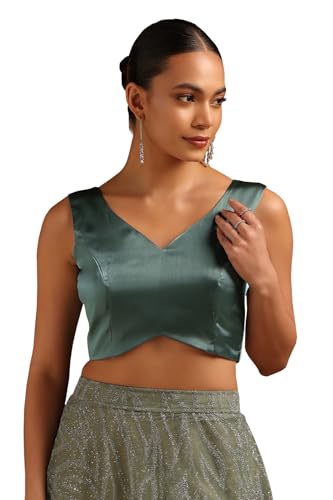 Image of Soch Womens V-Neck Tissue Princess Line Padded Sleeveless Blouse