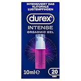 Durex Intense Orgasmic Gel – Stimulierendes Gel für gesteigerte klitorale Empfindsamkeit – Wärmende, kühlende und prickelnde Effekte – 10 ml (1 x 10 ml)
