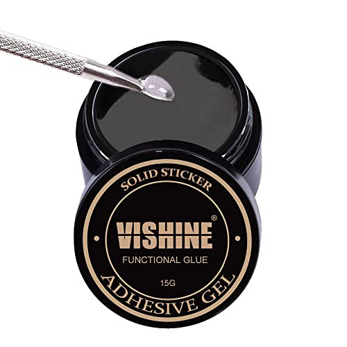 Vishine Solid Nail Tips Gel Glue, Nail Extension Gel, Nail Art Gel Paint Solid Patch Glue, Rhinestone Glue Gel, Glue For Press On Nails For Nail Easy Diy At Home 15G #TOP27