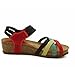 INTER-BIOS Sandalia Cuña Multicolor, Modelo 5338. - 38