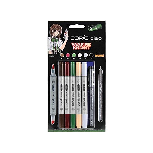 Image of Copic Ciao 5+1 Manga Marker Set - Vampire Knight (Pack of 5 + Multiliner)