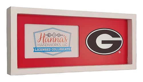 Hanna's Handiworks University of Georgia UGA Wooden Tabletop Picture Frame | Standing Holder for 3x5 Photo | Ideal College Decor Gift for Graduation, Student, Alumni | Show Your School Team Spirit