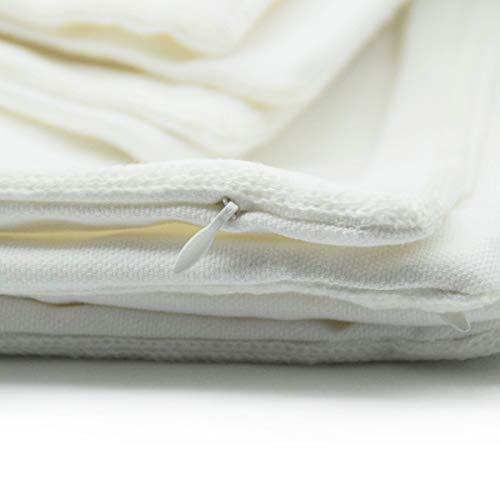 Elife 18X18 Soft Canvas Christmas Winter Snowflake Style Cotton Linen Embroidery Throw Pillows Covers W/Invisible Zipper For Bed Sofa Cushion Pillowcases For Kids Bedding (1 Pair, White) #TOP4