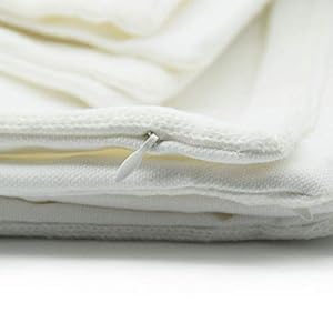 Elife 18×18 Soft Canvas Christmas Winter Snowflake Style Cotton Linen Embroidery Throw Pillows Covers wInvisible Zipper for Bed Sofa Cushion Pillowcases for Kids Bedding 1 Pair White