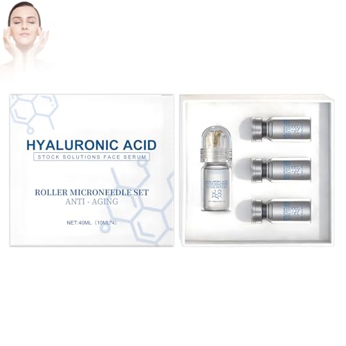 Skin Care Micro Infusion System para cara, microdart Roller sistema de microinfusión de ácido hialurónico, suero antienvejecimiento, mejora las líneas faciales y las arrugas