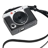 [恵＼イーサン] TP Original Leica SOFORT 2 専用 オープナブルタイプ ハンドメイド本革 ボディケース 互換 電池交換便利 底面開閉 ハンドメイド本革ハーフカメラケースバッグカバー (ブラック)