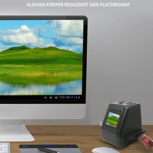 Foto digitalisieren gerät,Diascanner Zum Digitalisieren,Film-Silde-Scanner,Film-Scanner,2-Zoll-Bildschirm-Dia-Scanner,Konvertiert 135 126 110 8-Mm-Dias In 22 Mp Jpg Digitalfoto-Negativscanner