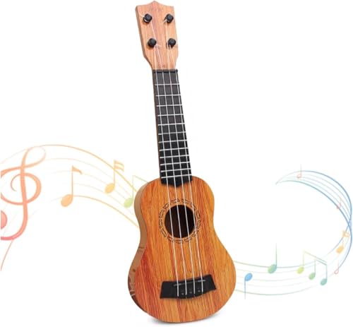 Ukulele Chitarra Giocattolo per Bambini: Mini chitarra per bambini 3 anni - Ukulele Bambini con 4 Corde Regolabili -...