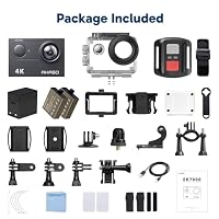 AKASO Action Cam,4K30FPS 20MP WiFi Unterwasserkamera EIS Stabilisierung 170° Weitwinkel Ultra HD Action Kamera mit 4X Zoom und 2x1050mAh Akkus-EK7000 Schwarz – Ansicht 9
