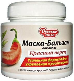 Hair Mask Cream Red Pepper Paprika Extract Strengthening Growth Olive Oil Vitamins Warming Effect Russia Healthy Natural Deep Conditioning Damaged Dry Professional Repair Treatment Silky Soft 250 Ml
