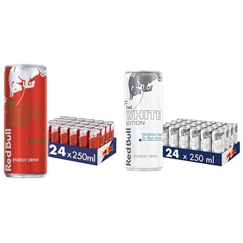 Red Bull Enerji İçeceği, Karpuz, 250 ml (24'lü Paket, 24 x 250 ml) ve Red Bull Enerji İçeceği, Hindistan Cevizi ve Açai 250 ml (24'lü Paket, 250 ml x 24 Adet)
