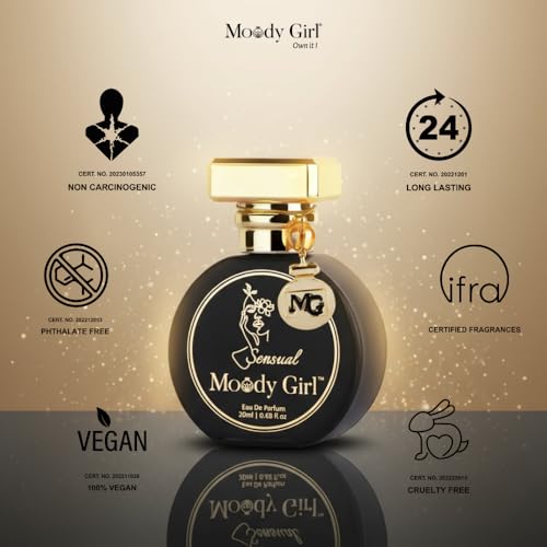 Image of Moody Girl Sensual Perfume for Women | Spicy Tonka Bean Fragrance | 24 Hrs Long Lasting Eau De Parfum with Myrrh | Valentine Gift | Solid Premium & Luxurious Perfume for Every Occasion - 20ml
