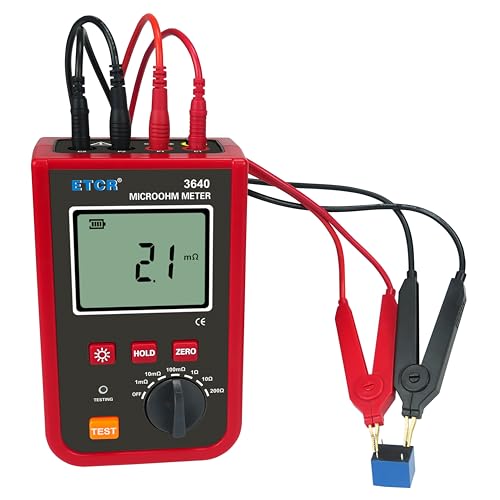 ETCR3640 Digital Milliohm Meter 1u? to 200? High Precision Microohm Meter 4 Wire Micro Ohm Tester Meter with Data Logging