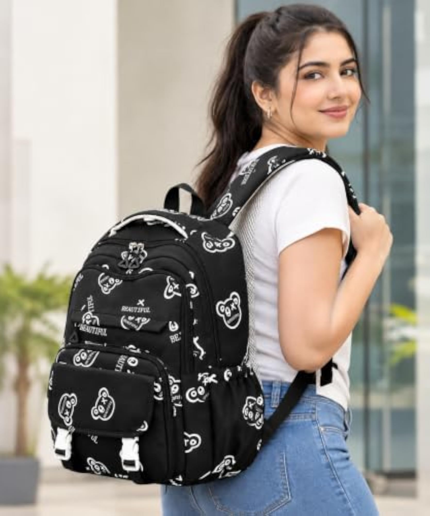 Stylish Black Backpack for Boys & Girls