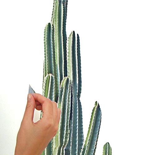 RoomMates Cactus Peel and Stick Giant Wall Decals, Green, Pink White, 1 Sheet 36.5 inches x 17.25 inches - Image 4