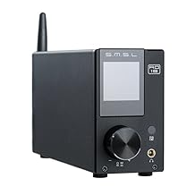 SMSL AD18 HiFi Stereo Audio Amplifier, Supporting Bluetooth 4.2, Supporting APT-X, USB DSP Full Digital Power Amplifier 2.1, Small 80Wx2 Class-D Amplifier, with Subwoofer Output