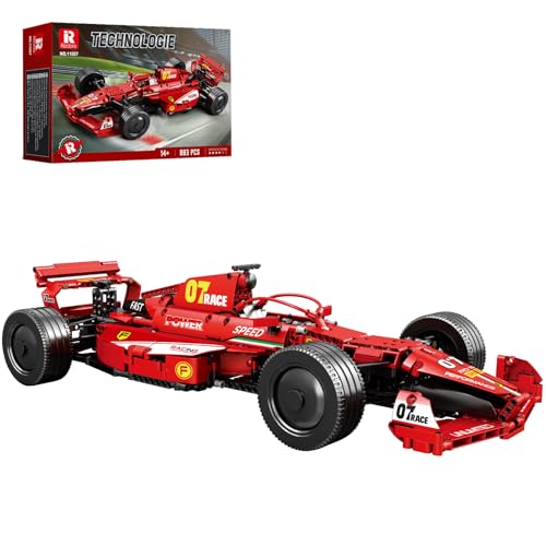 Reobrix - Reobrix F1 Kit de construction de voiture pour adultes, Technique Formule 1 Kits de voiture de course, cool 1:8, affichage du modèle de voiture de course, décoration de bureau, objets de collection