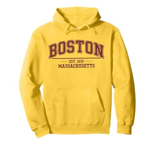 Boston Tshirt Massachusetts MA Vintage Sports Design Pullover Hoodie