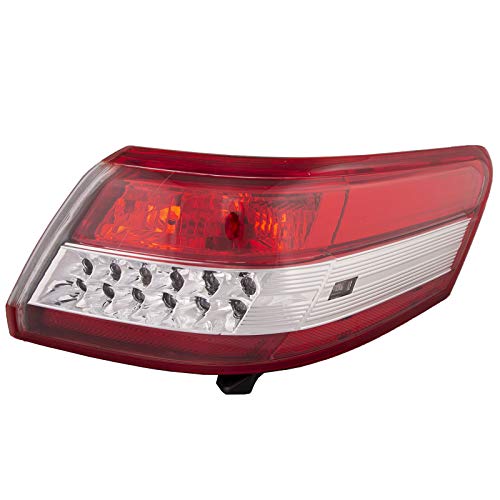 HEADLIGHTSDEPOT Tail Light Compatible with Toyota Camry 2010-2011 Includes Right Passenger Side Clear Lens Outer Body Tail Lamp Assembly