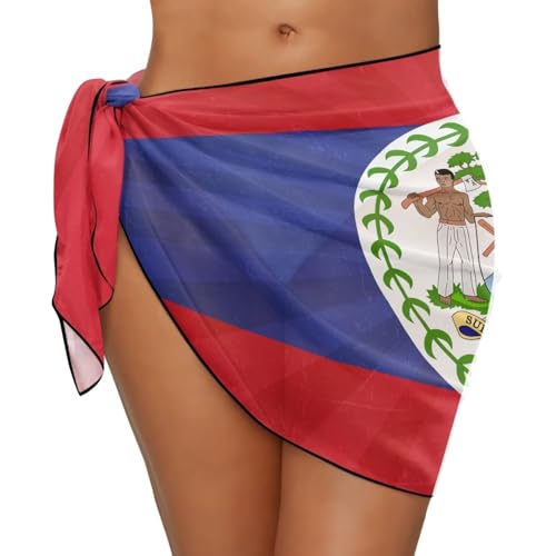 Women Short Sarongs Cover Up Beach Wrap Sheer for Swimwear Bikini Wrap Dress Chiffon Summer Beach Sarong