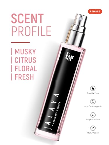 Image of EM5 Alaya Perfume for Women | Musky Citrus Floral Fresh Fragrance | Unisex Eau de Parfum Spray | Luxury Gift for Her | 15ml