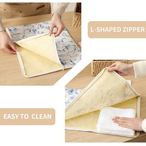 Wide Zipper Access Cotton &Beeswax Bags for Homemade Bread 2 Pack XL Reusable Beeswax Bread Bags for Homemade Bread Freezer Organic Cotton Food Storage Bags to Keep Fresh — view 6