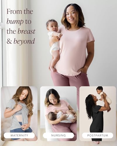 Image of Kindred Bravely Everyday Maternity & Nursing T-Shirt | Maternity & Nursing Tops for Breastfeeding