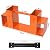 SnugNiture Outdoor Firewood Log Storage Rack Bracket Kit, Adjustable Log Rack Holder, Fireplace Wood Storage Holder with Screws, Orange