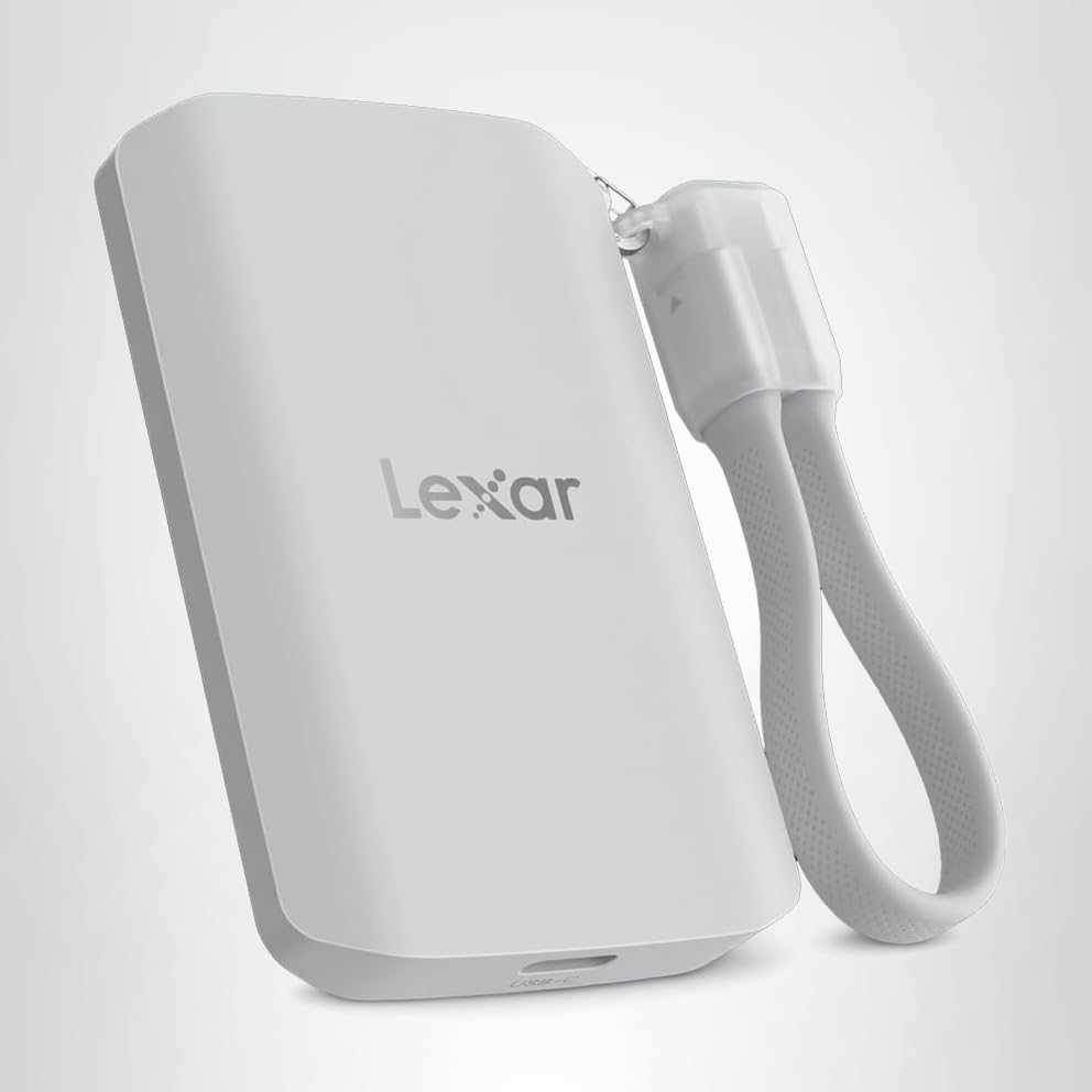 Lexar 1TB ES5 Magnetic External SSD, Up to 2000MB/s, Compatible w/MagSafe, USB-C Smartphones, iPhone 15/16 or Above, PC, Mac, Supports Apple ProRes & Samsung Pro Video, Silver (LES5XXX001T-RNWNU)