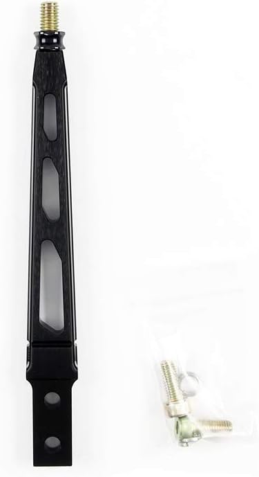 Lokar XMSL620F 6" Midnight Series Black Manual Transmission Shifter Lever (Straight with Machine Finish)
