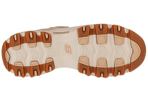 Skechers Femme D'Lites Good Neutral Flat-Sheets, Natural Leather Duraleather Gum Trim, 38 EU