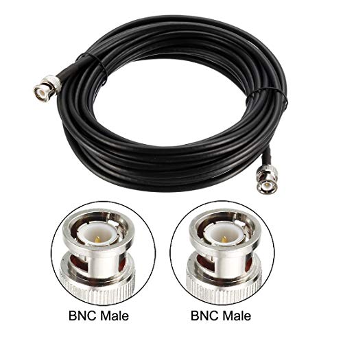 Uxcell Bnc Male To Bnc Male Coax Cable Rg58 Low Loss Rf Coaxial Cable 50 Ohm 50 Ft #TOP1
