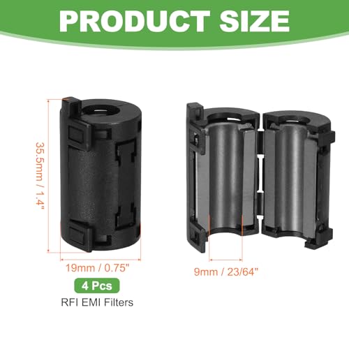 Filtre ferrite clipsable de 9 mm pour réduction des interférences de câble - 2