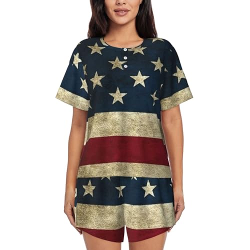 Ropa de dormir informal para mujer con pijama de manga corta ligero