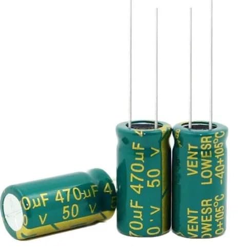 50 V y 470 UF, 10 x 20 mm 500 condensadores electrolíticos de diy