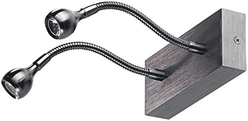 Double lampe de lecture murale avec col de cygne [Lunartec]