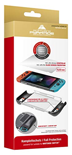 Komplettschutz-Set | Schutzhülle und Schutzglas | Bumper | Grip | für Nintendo Switch - Software Pyramide, 1926564