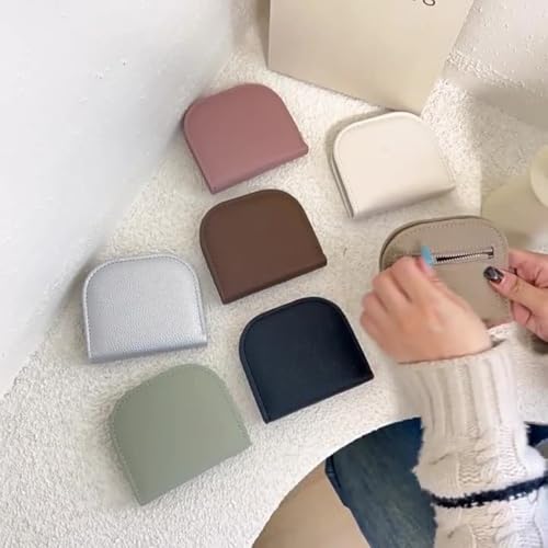 PU Leather Card Holder Solid Color Simple Korean Style Coin Purse Portable Multifunction Short Wallet Student(Green)2