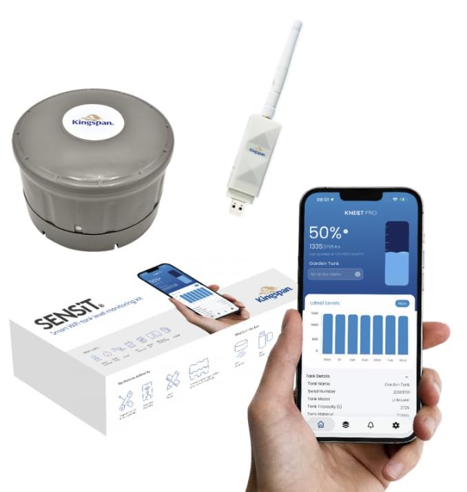 Watchman SENSiT Smart WiFi Oil Tank Monitor & Gauge Kit App Connected Fuel Tank Level Sensor for Heating Oil Kerosene Diesel & Water Alexa Compatible (Watchman Sensit - No Plug)