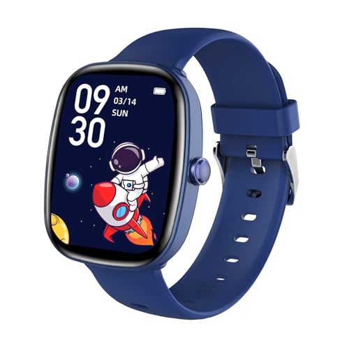 Smartwatch Kinder, Smart Watch Uhr für Mädchen Jungen mit Schrittzähler, 100 Sportmodi, Herzfrequenz Monitor, Schlaf-Monitor, Wecker, Fitness-Tracker für Jungen, Mädchen und Teenager (Blau)