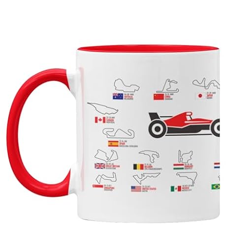 LA CASA DE LAS TAZAS® Taza Fórmula 1 con Circuitos de Grandes Premios – Regalo Original para Fans del Automovilismo – Cerámica 330ml – Apta Lavavajillas y Microondas – F1 Mug (Formula 1 2026) | Ya disponible en tu tienda friki favorita! En mundofriki.es!